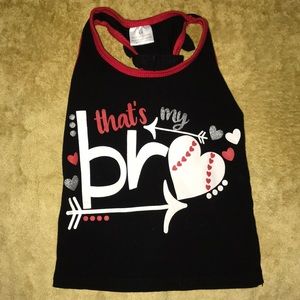 Sister supporting brother tank baseball tank